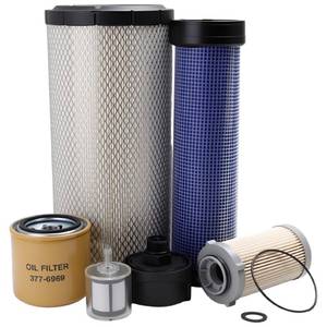 lot 61799 image: 500 Hours Filter Kit Fits For CAT 236D 242D 246D 257D 259D 262D 272D 272D2 279D 287D 289D 299D 299D2 297D,OE Replaces 377-6969,110-6331,110-6326,416-5884,363-5819,258-2829 - Retail $116