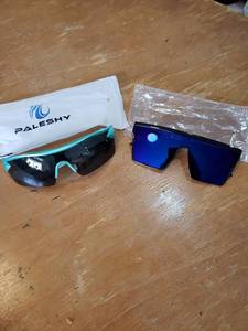 lot 3 image: PALESHY Sports Sunglasses Set - 2 Pairs with Cases