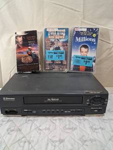 lot 45 image: Emerson VCR with Classic Movie VHS Collection