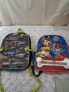 lot 60 image: Kids Character Backpacks - Teenage Mutant Ninja Turtles and Paw Patrol