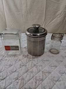 lot 64 image: Glass Storage Jar Collection with Clamp Lid