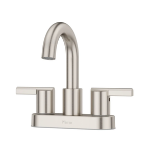 lot 23 image: Pfister Brushed Nickel Two-Handle Bathroom Faucet - Retail $165