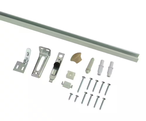 lot 33 image: Everbilt Sliding Closet Door Hardware Kit with Track and Mounting Accessories - Retail $30