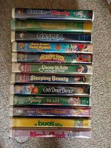 lot 1247 image: VHS Movies.  Mostly Disney