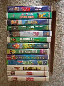 lot 1249 image: VHS Movies.  Mostly Disney