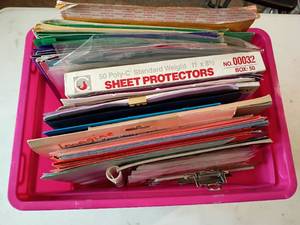 lot 1265 image: Construction Paper, Sheet Protectors and More