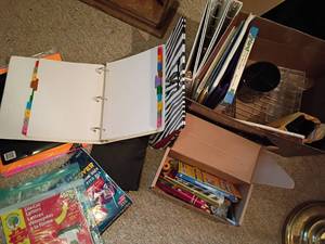 lot 1278 image: Office Supplies.   Colored Pencils, Paper, 3 Ring Notebooks and More