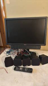 lot 1284 image: Dell Computer Monitor and RCA Speakers and Remote