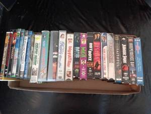lot 2047 image: DVDS and VHS tapes