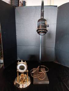 lot 2066 image: Lamp and clock