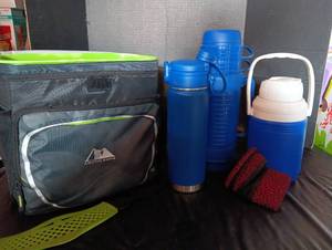 lot 2068 image: Ice chest and water jugs