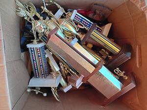 lot 2083 image: Box of Miscellaneous Trophies