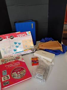 lot 2237 image: Arts and Craft Items.  Vinyl Stickers, Wood Project and More
