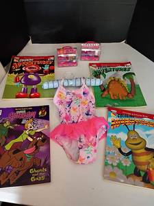 lot 2238 image: 18 mo. old Girls Swimsuit, Coloring Books and More