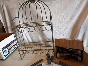 lot 2310 image: Metal Shelf 24 x 15 x 7 and Garden Lights