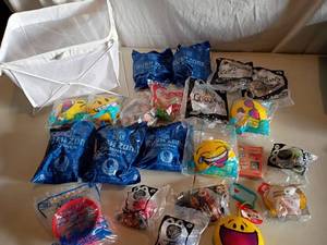 lot 2313 image: Various McDonalds Toys.  With Basket
