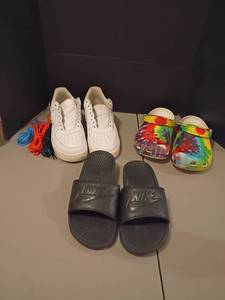 lot 1056 image: Mens Shoes Size 9.   Nike and Crocs