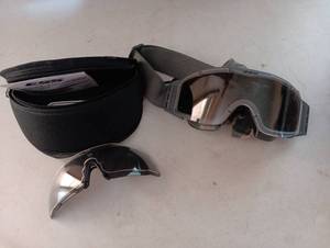 lot 1134 image: ESS Military Tactical Goggles with Case and Extra Lens