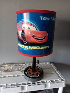 lot 1334 image: Disney Cars Lightning McQueen Tow Mater Table Lamp