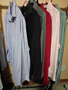 lot 1368 image: Mens Long Sleeve Button Up Shirts.  XL to 2X