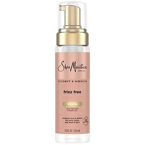 lot 62772 image: SheaMoisture Coconut and Hibiscus Frizz-Free Curl Mousse - 7.5 fl oz Shine Enhancing, Sulfate-Free, Daily Use - Retail $9