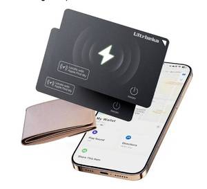 lot 62774 image: Wallet Tracker Slim Card Tracker, 0.094in Rechargeable Bluetooth Tracker for Wallets, Passport, Work with Apple Find My, Card Locator- iOS Only Apple MFi Certified - 2pcs in 1 - Retail $34