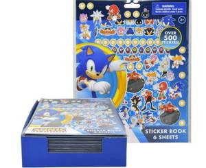 lot 62780 image: Sonic The Hedgehog Stickers Book Sheets (Sonic 500) - Retail $4