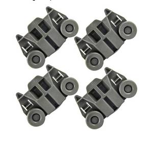 lot 62808 image: 4 Pack W10195417 UPGRADED Dishwasher Wheels Lower Dish rack Wheel for Kitchen-Aid Whirlpool Kenmore Dishwasher Rack Roller Replacement Part Number WPW10195417 AP4538395 AP6016764 PS2579553 PS11750057 - Retail $20
