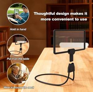 lot 62822 image: Handheld or Neckheld Magnifying Glass Scratch Resistant Glass Lens Seniors Reading, Hobbies, Repair, Observation(Black) - Retail $15