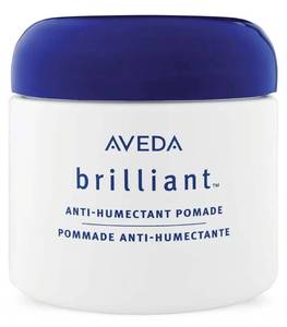 lot 62863 image: Aveda Brilliant Anti-Humectant Pomade  Helps Prevent Frizz & Flyaways  Protects Against Humidity  for Curly & Coily Hair Types  Castor Oil and Rice Bran  Jasmine, Rose, Clove Aroma  2.6 Ounce - Retail $34