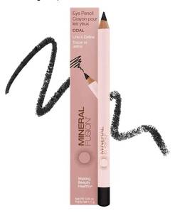 lot 62866 image: Mineral Fusion Eye Pencil (Black - Coal) - Eyeliner with Soothing Chamomile, Meadowfoam & Vitamin E - Smooth & Long Lasting, Hypoallergenic, Non-Irritating Eye Makeup - Retail $18