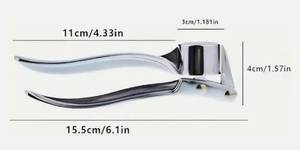 lot 62875 image: 1 Piece Metal Garlic Press, Manual Ginger Crusher, Multi-Functional Kitchen Tool - Retail $4