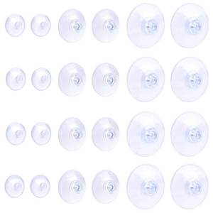 lot 62876 image: 30 Pack Suction Cups for Glass, Small Rubber Suction Cups for Home Kitchen Bathroom Organization Christmas Decoration Window (Assorted Sizes 0.8 & 1.2 & 1.8 Inch) - Retail $7