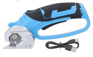 lot 62886 image: Cordless Electric Scissors, Rechargeable Powerful Shears, Cardboard Box Cutter Heavy Duty Fabric Scissor, Electric Fabric Cutter for Carpet Leather Kraft Paper - Retail $31