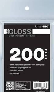 lot 62911 image: 200ct Clear PRO-Gloss Standard Card Sleeve Deck Protector, Protect & Store Collectible Cards, Sport Cards, MTG, D&D Cards, Sized to Fit Standard Size Cards, High Clarity Gloss Finish - Retail $16