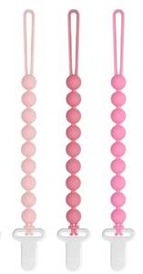 lot 62916 image: Pacifier Clips Baby Girls - Draklary 3 Pack Paci Clip Silicone Soothe Baby Binky Holder for Newborn Essentials Shower Birthday Gift - Retail $7