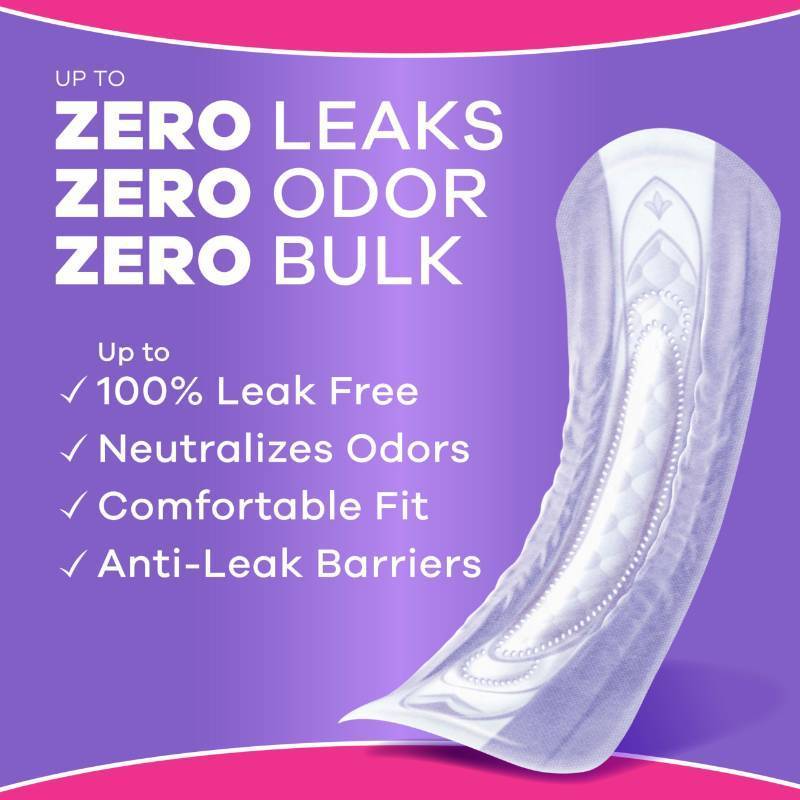 lot 36622 image: Always Discreet Adult Incontinence Pads for Women, Drier, 7 Drop Long Length, Ultra Absorbency, Pads for Bladder Control Management, Bladder Leaks, Overnight & Postpartum Pads, 26ct - Retail $55