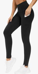 lot 72509 image: Thick High Waist Yoga Pants with Pockets, Tummy Control Workout Running Yoga Leggings for Women , M - Retail $27