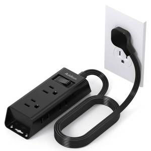 lot 72514 image: Cruise Essentials, Addtam 6 ft Ultra Flat Extension Cord with 6 Outlets Extender, Flat Plug Power Strip, No Surge Protector for Cruise Ship, Travel, Dorm, Home Office, Black - Retail $15