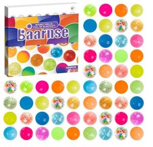 lot 72519 image: 100PCS Colorful Small Bouncy Balls Bulk with Gift Box Mixed Colors Mini Bounce Bouncy Balls for Kids Party Favors, Carnival Prizes, Birthdays Gift, Easter Gifts (18 mm 0.71 Inch) - Retail $12