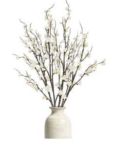 lot 72536 image: 4 Pcs Cherry Blossom Branches 39 Inch White Fake Flowers Spring Decorations for Home Decor, Artificial Flowers Long Stem Branches for Vase Wedding Office Party Table Decor Centerpieces - Retail $22
