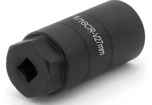 lot 72563 image: A ABIGAIL Oil Pressure Switch Socket, 1 116 x up to 2-58, Fits 38 Drive or 1 18 Hex, High Performance Chrome Molybdenum, Black Oxide Finish, Model A7646F - Retail $10