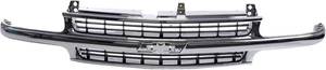lot 342084 image: Retails for $141 Front Grille Grill Chrome Shell With Black Insert Compatible With Chevrolet Silverado 1500 2500 1999-2002 & Suburban 1500 2500 & Tahoe 2000-2006