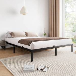 lot 101581 image: Garvee 6 Inch Queen Bed Frame Without Headboard, No Box Springs Needed, Low-Profile Metal Platform Bed Frame Supporting Mattress Foundation, 800 Lbs Load CapacityEasy to AssembleNoiselessBlack