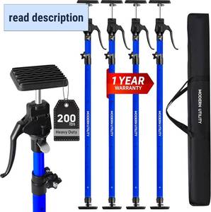 lot 342080 image: Retails for $105 Adjustable Cabinet Jacks for Installing Cabinets (45.3-114.2 Inches 4 Pack) Heavy Duty 200 lb Metal Quick Support Rod & Third Hand Support System with Swivel Non-Slip Pads for Drywall and Ceilings.