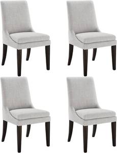 lot 452065 image: Retails for $399 KISLOT Upholstered Dining Chairs Modern Sidechair Performance Fabric High Back Armlesschair for Diningroom Kitchen,Linen,Set of 4(2 Box)