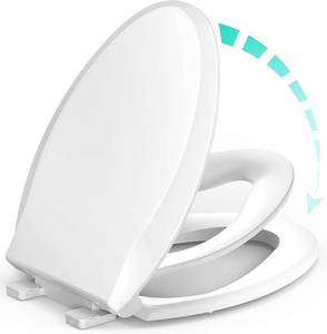 lot 152104 image: Elongated Toilet Seat with Built-in Potty Training Seat for Toddlers& Adults, Slow Close, Never Loosen, Heavy Duty, Ergonomic, Space Saving Toddler Toilet Seat(Elongated 18.5, Oval)