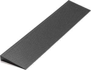lot 251566 image: 1.6 Rise Ordorless Threshold Ramp Doorway Curb Ramp  3000LBS Capacity Mobility Door Ramps for Home Steps Anti-Slip Wheel Chair Ramp for Bike, Scooter, Bathroom Sweeper 1.6Rise