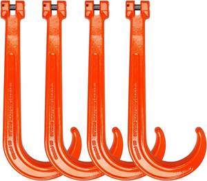lot 351717 image: Retails for $106 LULU CARGO CONTROL 15 Inch Heavy Duty J Hooks, Grade 80 Steel Tow Hooks for RecoveryChainsTransport, 7100lbs Working Load Limit, Powder Coated (4 Pack)