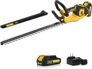lot 452083 image: Hedge Trimmer Cordless(Battery & Charger Included), Electric Handheld Bush Shrub Trimmer, 22 Edge Trimmer with 34 Cutting Capacity & 3000RPM & BRUSHLESS, Compatible with Extension Pole, 4.4LBS